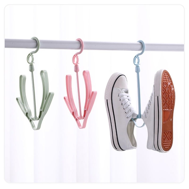Picture of Multifunctional Shoe Rack for Drying Hanger | Home Shoe Shelf Stand Creative Shoe Storage Organizer Hook | Windproof Drying Hanger
