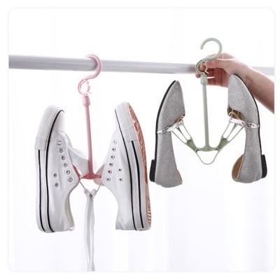 Picture of Multifunctional Shoe Rack for Drying Hanger | Home Shoe Shelf Stand Creative Shoe Storage Organizer Hook | Windproof Drying Hanger
