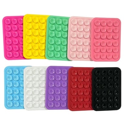 Picture of Strong Grip Silicone Phone Holder – Adhesive Suction Mount, Anti-Slip Hands-Free Stand | Multicolor-Multicolor