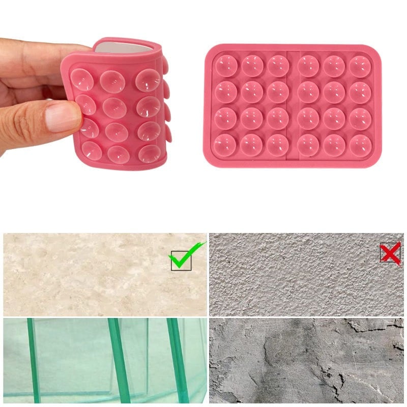 Picture of Strong Grip Silicone Phone Holder – Adhesive Suction Mount, Anti-Slip Hands-Free Stand | Multicolor-Multicolor