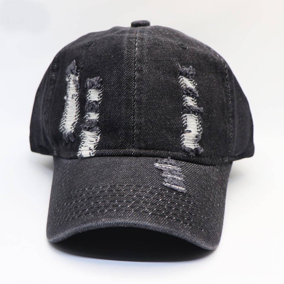 Picture of Premium Denim Cap for Men and Women - Stylish Unisex Jeans Cap with Distressed Design cap for men best quality-One size