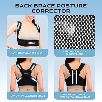 Picture of AOFIT Posture Corrector Back Brace for Women and Men, Adjustable Lightweight Upper Braces Posture Corrector, Shoulder Pain Relief Under Clothes Small