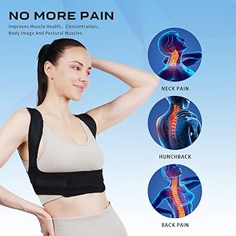 Picture of AOFIT Posture Corrector Back Brace for Women and Men, Adjustable Lightweight Upper Braces Posture Corrector, Shoulder Pain Relief Under Clothes Small