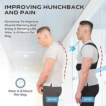 Picture of AOFIT Posture Corrector Back Brace for Women and Men, Adjustable Lightweight Upper Braces Posture Corrector, Shoulder Pain Relief Under Clothes Small