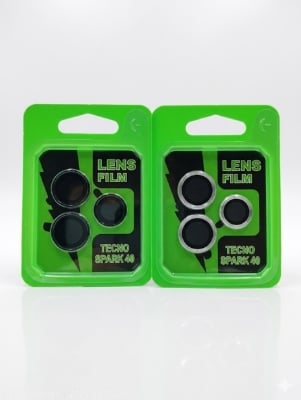 Picture of Tecno Spark 40 Metal Ring Tempered Glass Camera Lens Protector-Black
