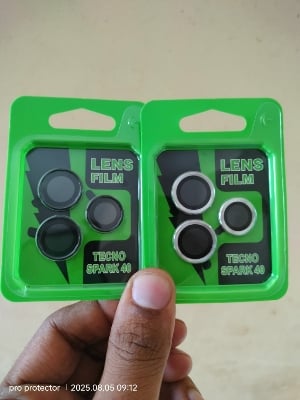 Picture of Tecno Spark 40 Metal Ring Tempered Glass Camera Lens Protector-Black
