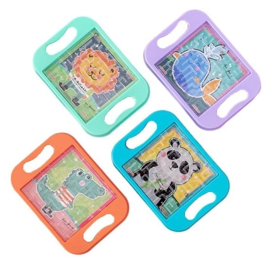Picture of New Double Balance Ball Maze Puzzle Handheld Board Game for Kids - Children 3D Educational Brain Toy-Multicolor