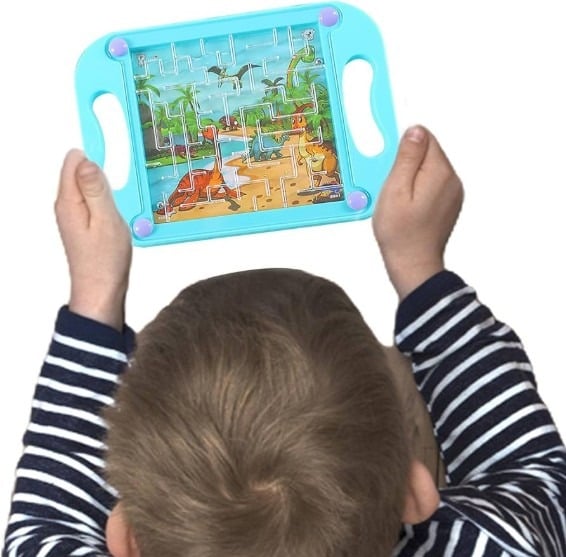 Picture of New Double Balance Ball Maze Puzzle Handheld Board Game for Kids - Children 3D Educational Brain Toy-Multicolor