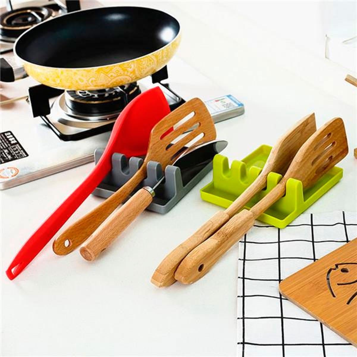 Picture of Spoon Rest Holder Utensil Organizer - Kitchen Rack