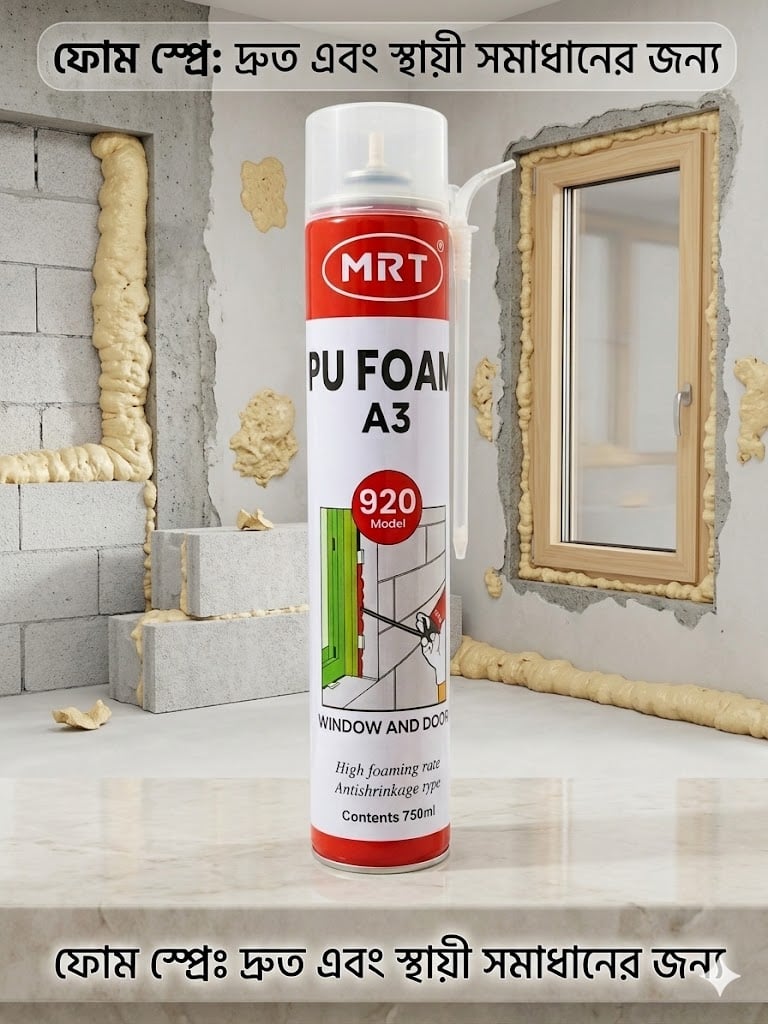 Picture of Best Quality MRT PU Foam Polyurethane Waterproof Expanding Spray Waterproof Sealant-750 ML