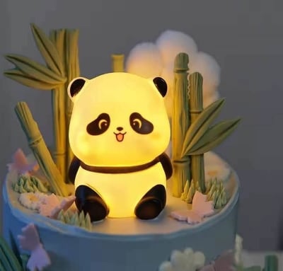 Picture of Panda LED Night Light Living Room Cute Panda Plastic Lamp Bedside Decor Creative Kids Night Light Birthday Gift Cake Decor