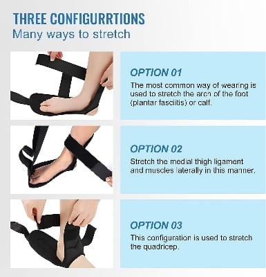 Picture of Yoga Flexibility Stretching Leg Stretcher Strap for Ballet Cheer Dance Gymnastics Trainer Yoga Flexibility Leg Stretch Belt-Black