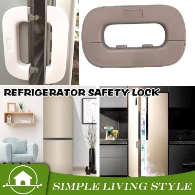 Picture of Self Adhesive Fridge Lock Latch System Baby Proof Refrigerator Lock for Kids Multi-Usage and Easy to Install Gray-Multicolor 