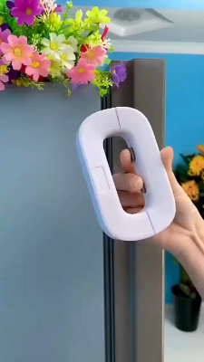 Picture of Self Adhesive Fridge Lock Latch System Baby Proof Refrigerator Lock for Kids Multi-Usage and Easy to Install Gray-Multicolor 