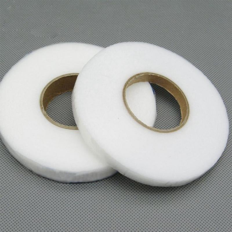 Picture of Yards Fabric Fusing Tape Adhesive Hem Tape Iron on Hem Tape For Pants Dresses Clothes Curtains Web Adhesive Hemming Strip-White
