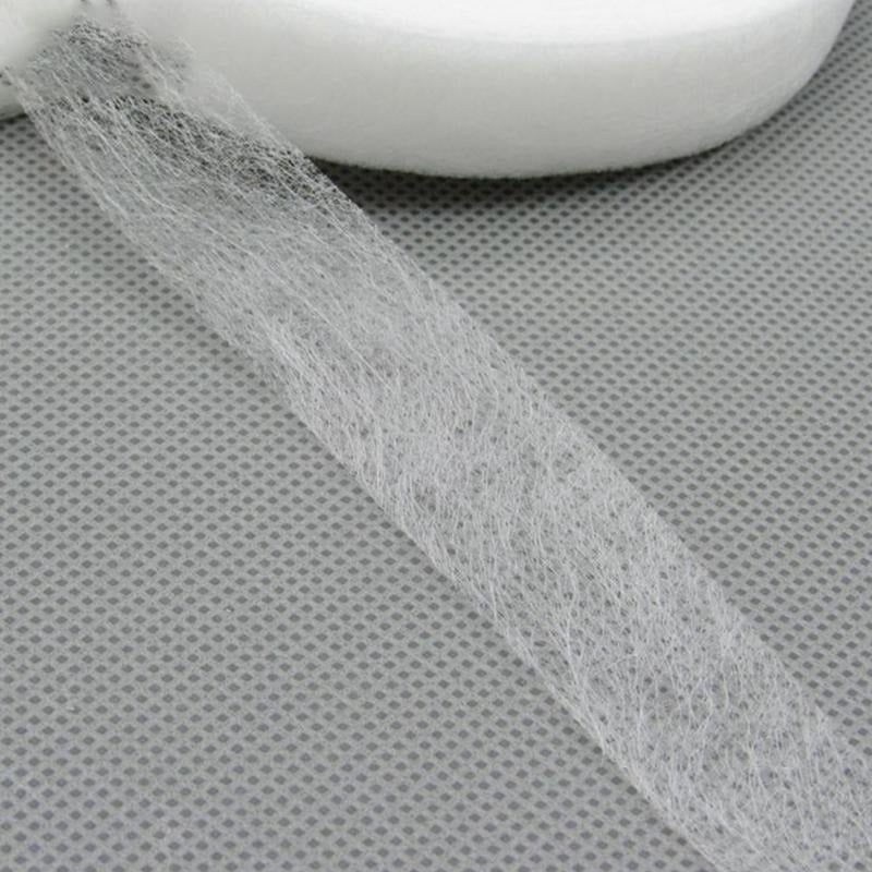 Picture of Yards Fabric Fusing Tape Adhesive Hem Tape Iron on Hem Tape For Pants Dresses Clothes Curtains Web Adhesive Hemming Strip-White