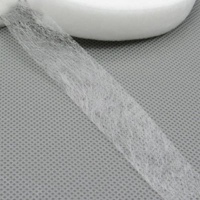 Picture of Yards Fabric Fusing Tape Adhesive Hem Tape Iron on Hem Tape For Pants Dresses Clothes Curtains Web Adhesive Hemming Strip-White