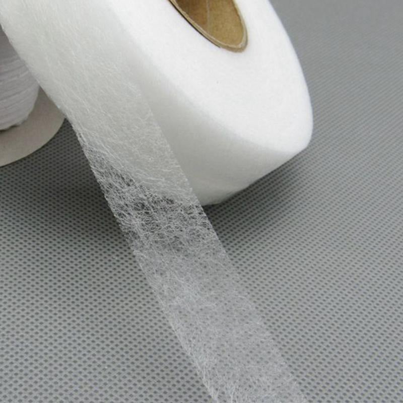 Picture of Yards Fabric Fusing Tape Adhesive Hem Tape Iron on Hem Tape For Pants Dresses Clothes Curtains Web Adhesive Hemming Strip-White