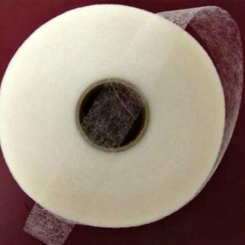 Picture of Yards Fabric Fusing Tape Adhesive Hem Tape Iron on Hem Tape For Pants Dresses Clothes Curtains Web Adhesive Hemming Strip-White
