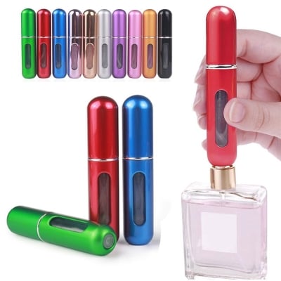 Picture of Mini Refillable Perfume Bottle Spray Aluminum 5ml Travel Atomizer Multicolor-Multicolor 