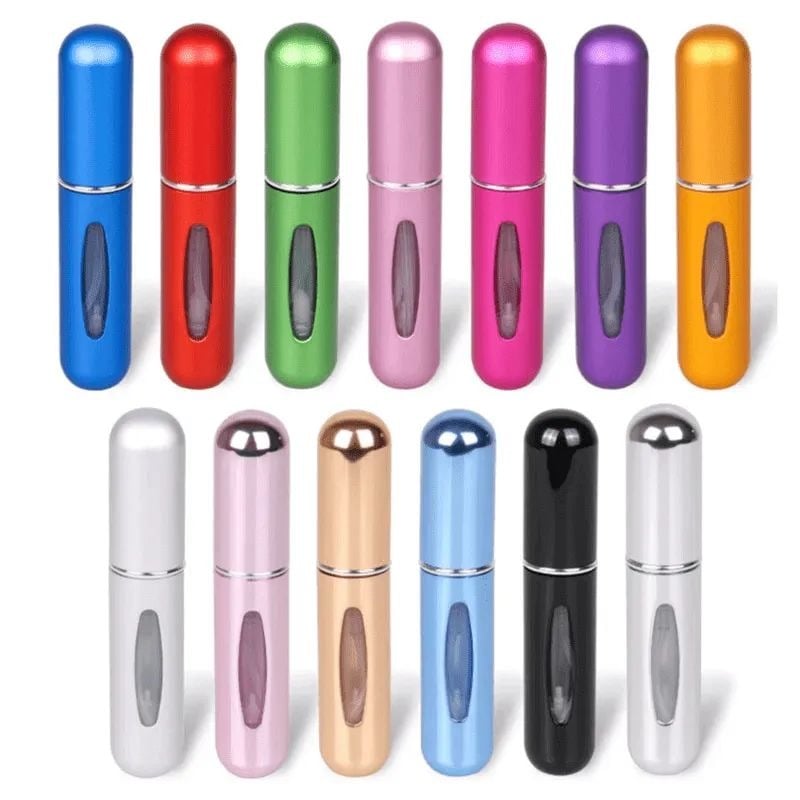 Picture of Mini Refillable Perfume Bottle Spray Aluminum 5ml Travel Atomizer Multicolor-Multicolor 
