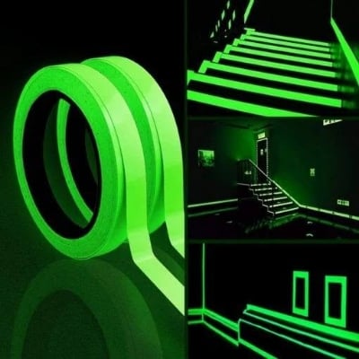 Picture of YX Luminous Fluorescent Night Self-adhesive Glow In The Dark Sticker Tape Safety Security Home Decoration Warning Adhesive Tape-Multicolor 