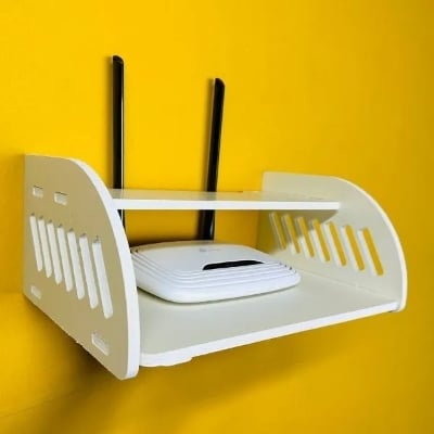 Picture of New Design Wifi Router Stand Shelf Set-Top Box Holder Living Room Storage Holder 1pc Stand, Mobile Stand, Router, bathroom accessories,  bathroom accessories corner rack,  bathroom self, flower stand, flower stand rack, wifi rack-Multicolor-3 Layer Stand