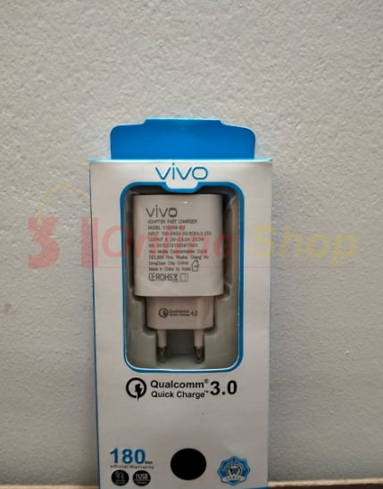 Picture of Vivo 18 Wat Flash Charge 3.0 Charger Adapter With Type C Cable Charger-White