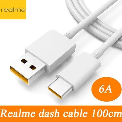 Picture of Realme Gt 5g 8 Pro X7 Narzo 30 Vooc Cable Type C 6.5A Super Fast Charge Oppo Find X3 Pro Neo Reno 6 65w Supervooc Superdart-White