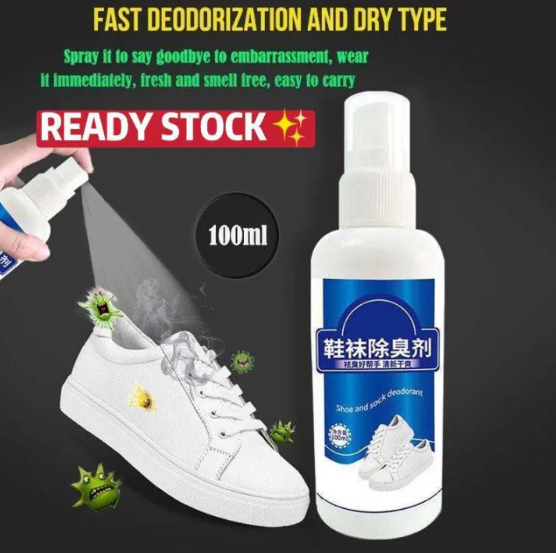 Picture of shoes & shocks deodorant sneaker deodorizer mist cleaning spray -100ml-Shoes Spray