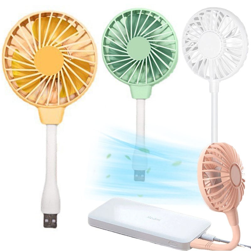 Picture of Small Handheld Fan usb Fan Mini Desktop Office Mute usb  Portable Silent Office Small Fan Outdoor Laptop Power Bank Summer Office Table Fan Rechargeable -Random color-Multicolor