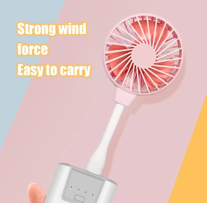 Picture of Small Handheld Fan usb Fan Mini Desktop Office Mute usb  Portable Silent Office Small Fan Outdoor Laptop Power Bank Summer Office Table Fan Rechargeable -Random color-Multicolor