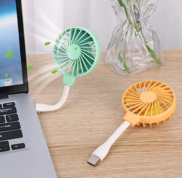 Picture of Small Handheld Fan usb Fan Mini Desktop Office Mute usb  Portable Silent Office Small Fan Outdoor Laptop Power Bank Summer Office Table Fan Rechargeable -Random color-Multicolor