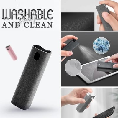 Picture of Screen cleaning care without scratches 2 In 1 Phone Screen Cleaner Spray Computer Phone Screen Dust Removal Tool Good effect and easy to use-Black