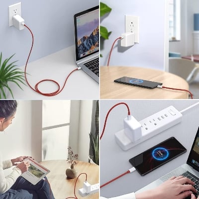 Picture of OnePlus 8T/9/9 Pro 65W Warp Charger with Type-C Cable - Fast Charging Compatible- White