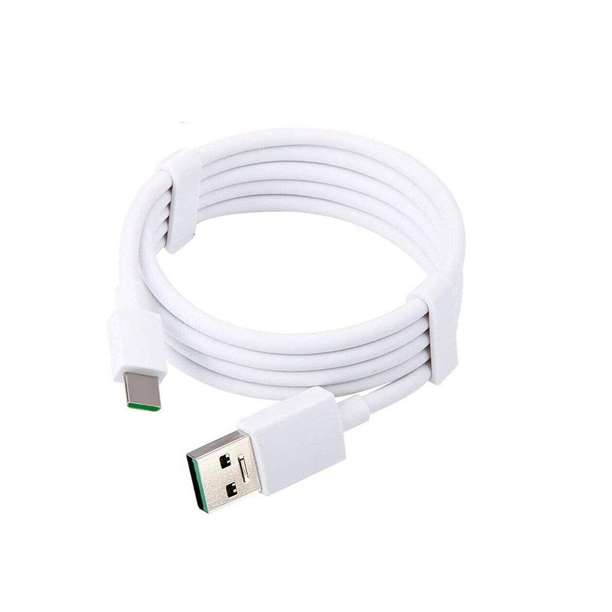 Picture of Oppo Super VOOC Data Line Type-C USB Fast Charger Cable For OPPO Reno 4 3 Pro Find X X2 Pro R9 R9S Plus R15 R11 R11s plus-White