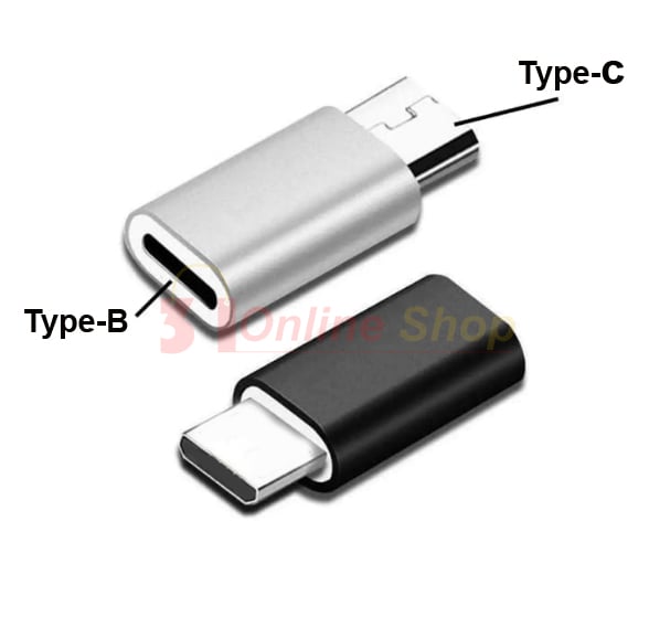 Picture of Type B Female to Type C Male Adapter - USB Converter-Multicolor