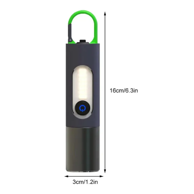 Picture of Multifunctional LED Flashlight XST-836 Work Light USB Rechargeable Camping Fishing Lantern Waterproof Zoom Torch KeyChain Lamp-Multicolor