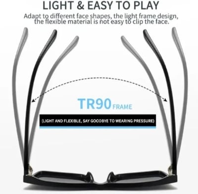 Picture of New 2023 Trendy Look Very Stylish Black Sunglass for Men - Sun Glass For Men & Women Preferble - Low Hassle and Maintanance-Black