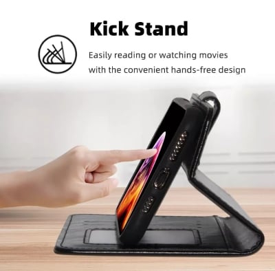 Picture of For Samsung Galaxy A70/A70S Phone Case PU Leather Magnetic Card Holder Case Shockproof TPU Inner Flip Stand Cover-Multicolor