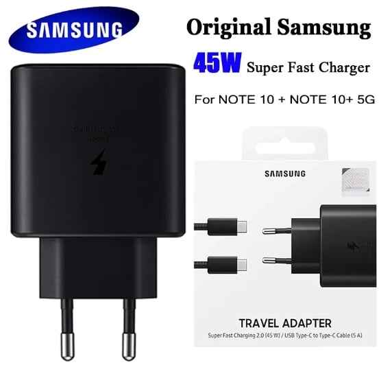 Picture of Samsung 45W PD Super Fast Charger 2.0 with Type C Data Cable from Type C - Premium Quality-Multicolor