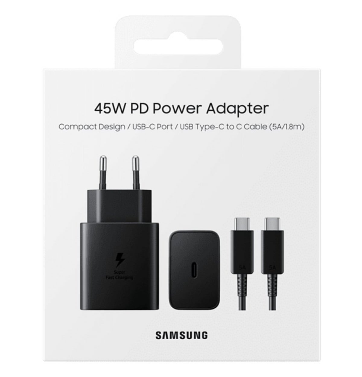 Picture of Samsung 45W PD Super Fast Charger 2.0 with Type C Data Cable from Type C - Premium Quality-Multicolor