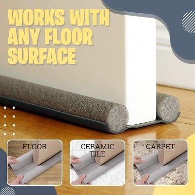 Picture of Door Bottom Sealing Strip - Gap Dust Stopper, Foam Draft Blocker, AC Air and Insect Protector-Multicolor