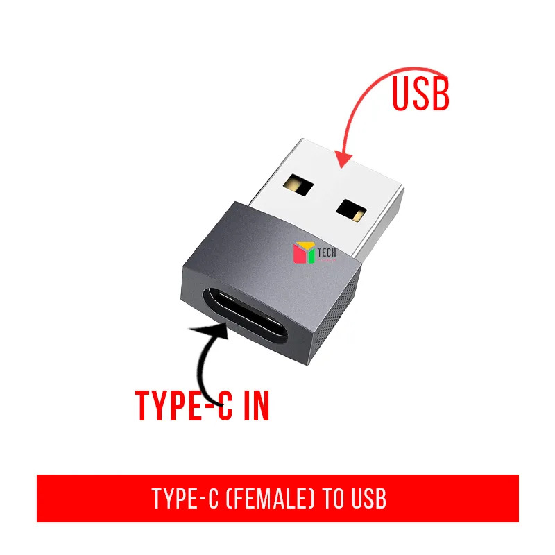Picture of Type C Female To USB A Male Adapter-Multicolor