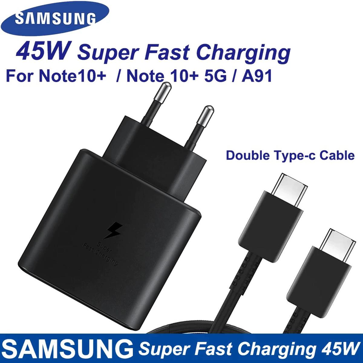 Picture of Official Samsung 45W PD Fast Charging Adapter /Charger Type-C to Type-C with Cable-Multicolor