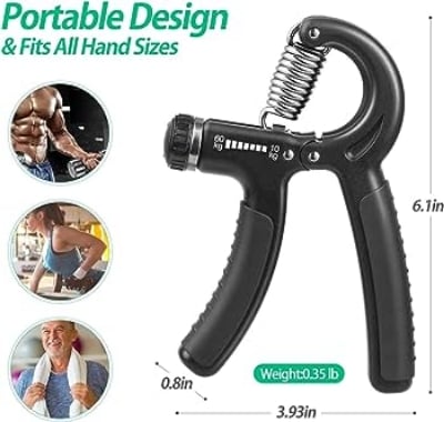 Picture of 5-60Kg Gym Fitness Hand Grip Men Adjustable Finger Heavy Exerciser Muscle Recovery Hand Gripper Trainer One Pcs Color-Multicolor