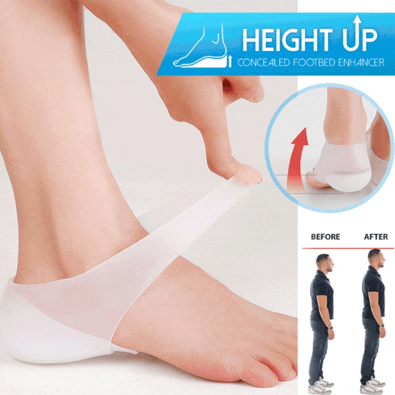 Picture of Heel Anti Crack Vented Moisturizing Silicone Heel Socks for Swelling, Pain Relief, Foot Care Ankle Support Pad-2 Pcs-Multicolor