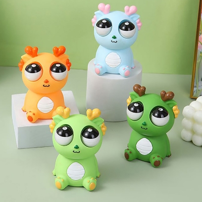 Picture of Creative Boost Dragon Eyes Popping Squeeze Toys Adult Children Anti-stress Gifts Googly Eye Toy-Multicolor