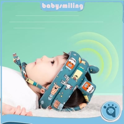 Picture of Cap Helmet To Protect The Baby'S Head,Baby Helmet Toddler Head Protector Baby Toddler Anti-Collision Cap Adjustable Child Safety Soft Helmet Toddler Anti-Fall Pad-Multicolor