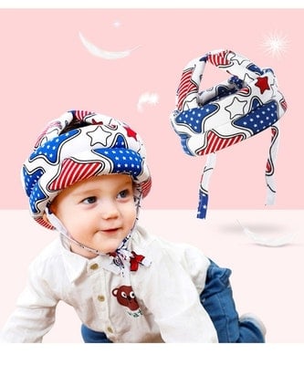 Picture of Cap Helmet To Protect The Baby'S Head,Baby Helmet Toddler Head Protector Baby Toddler Anti-Collision Cap Adjustable Child Safety Soft Helmet Toddler Anti-Fall Pad-Multicolor